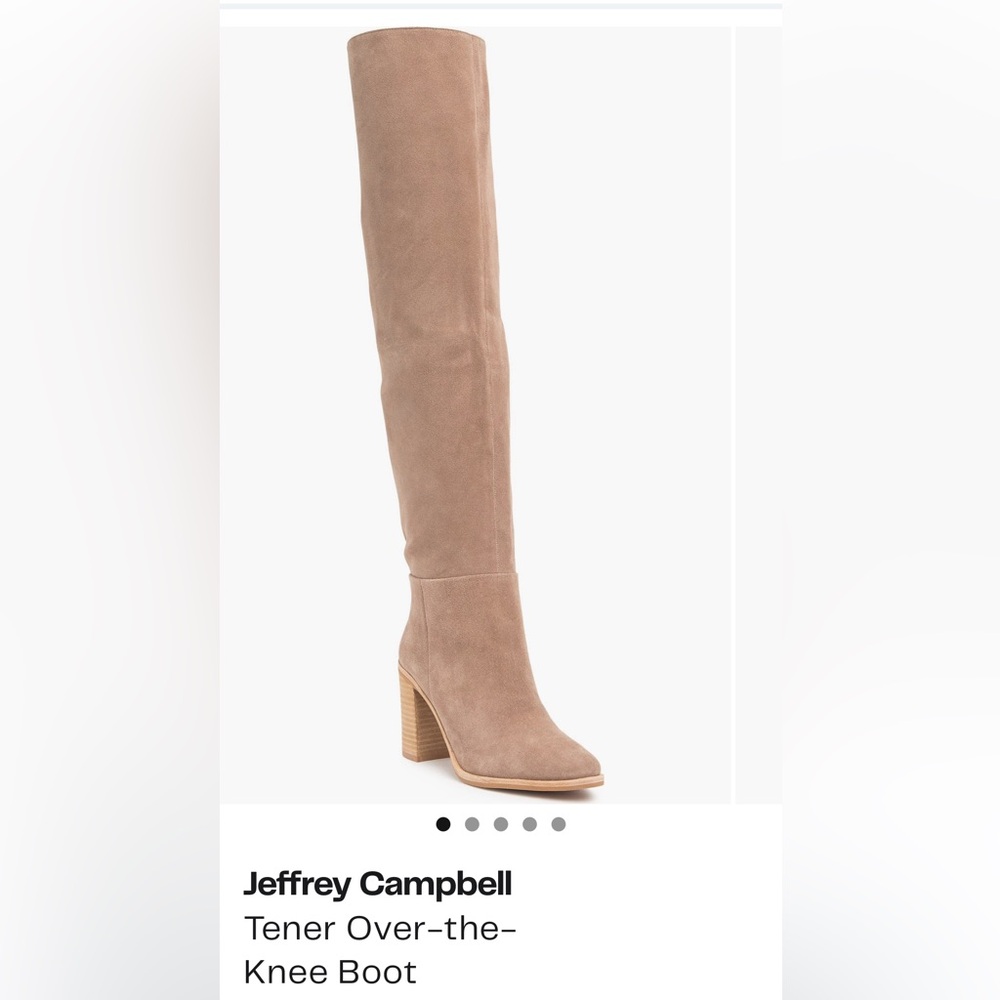 Jeffrey Campbell Tener Beige Over-the-Knee Boots